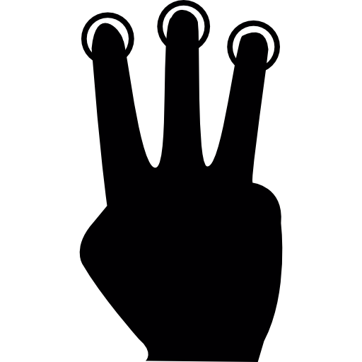 Three fingers command free icon