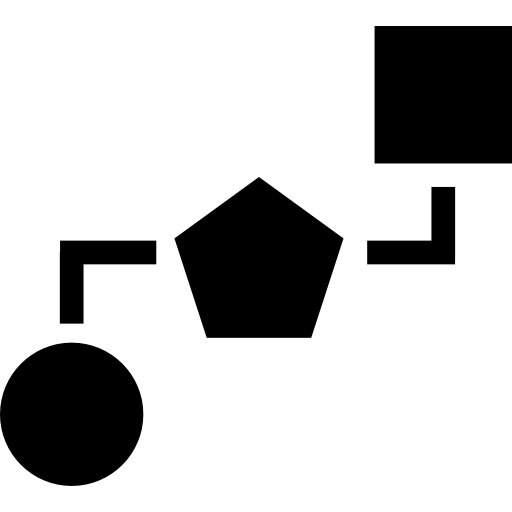 blockschema von drei geometrischen formen kostenlos Icon
