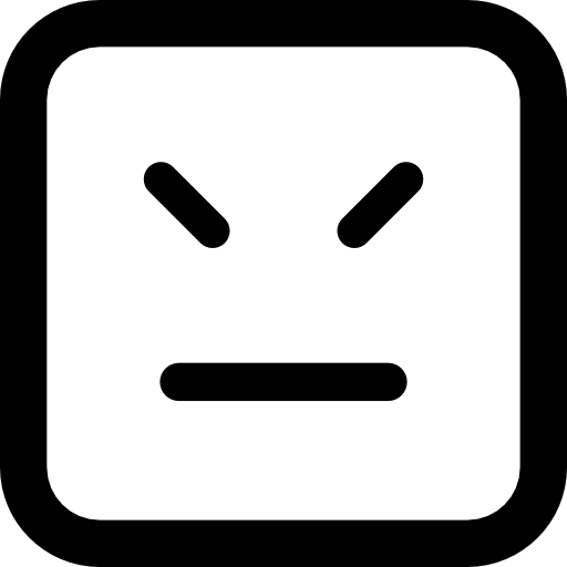 Free Icon | Emoticons face with straight mouth line and closed eyes