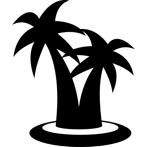 Palm trees couple - Free nature icons