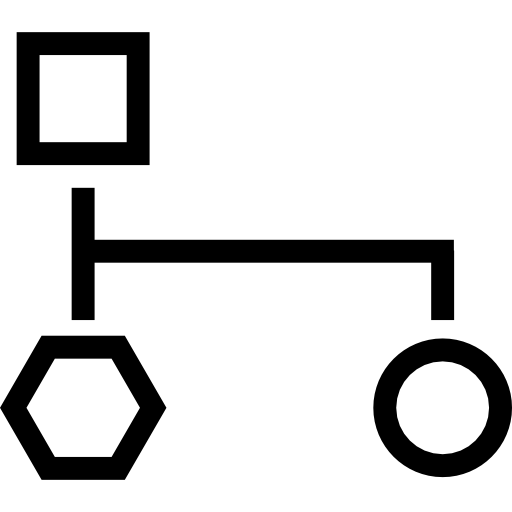 gráfico de tres formas geométricas icono gratis