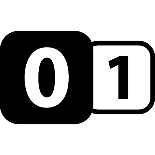 Zero to one icon