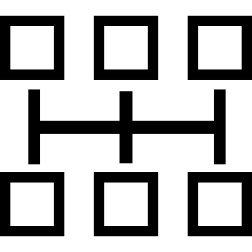 grafik mit sechs quadraten kostenlos Icon