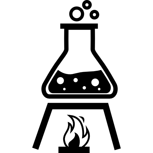 vetor de contorno do ícone de fogo de laboratório. estudo de