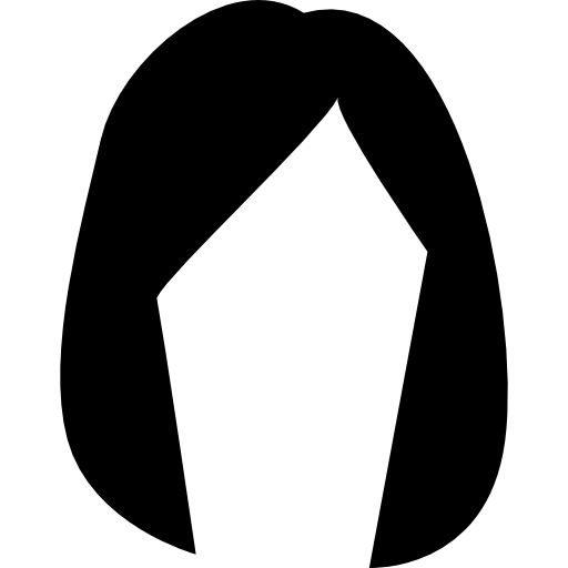 forma de cabello negro femenino icono gratis