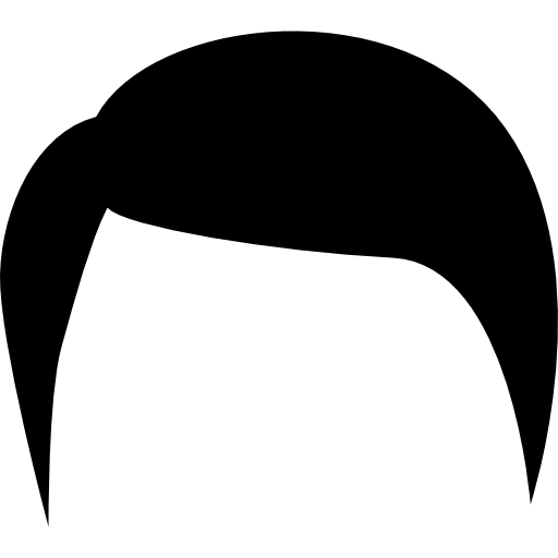 Cabelo curto preto - ícones de formas grátis