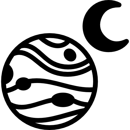 planeta com uma lua grátis ícone