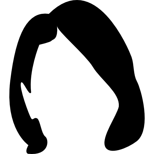 forma de pelo corto y oscuro icono gratis