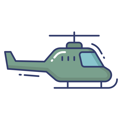 helicóptero del ejército icono gratis