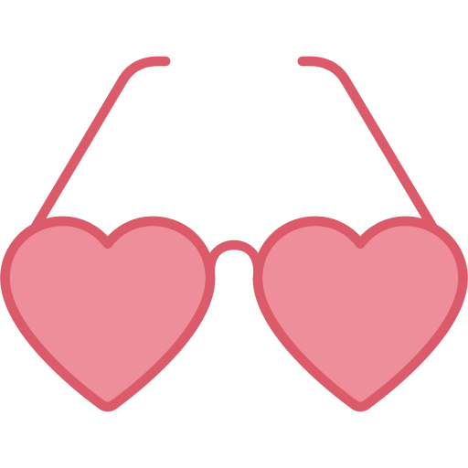 Gafas de corazón - Iconos gratis de moda