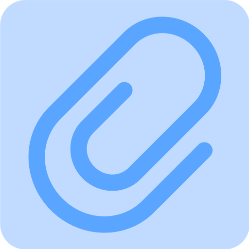 Paperclip icon Generic Blue