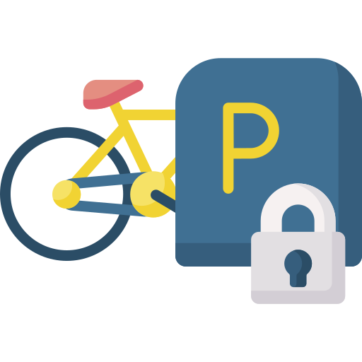 parking de bicicletas icono gratis