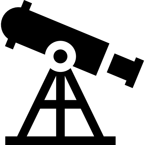 telescopio icono gratis