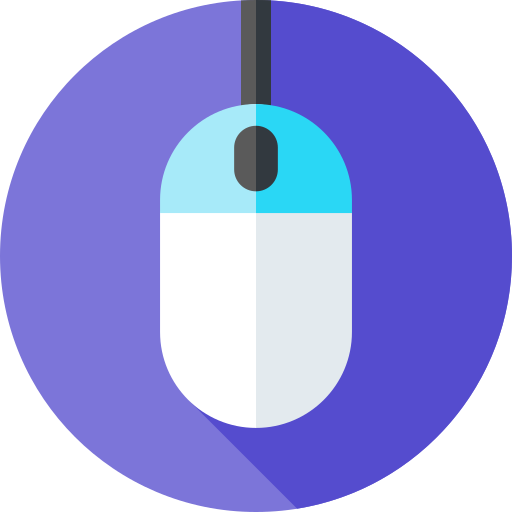 Computer mouse Flat Circular Flat icon