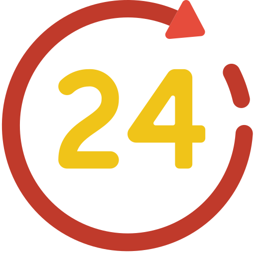 24 Hour Clock Basic Miscellany Flat Icon