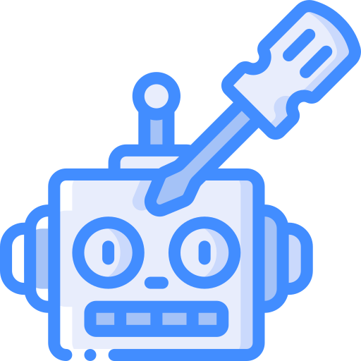 Robot Basic Miscellany Blue Icon