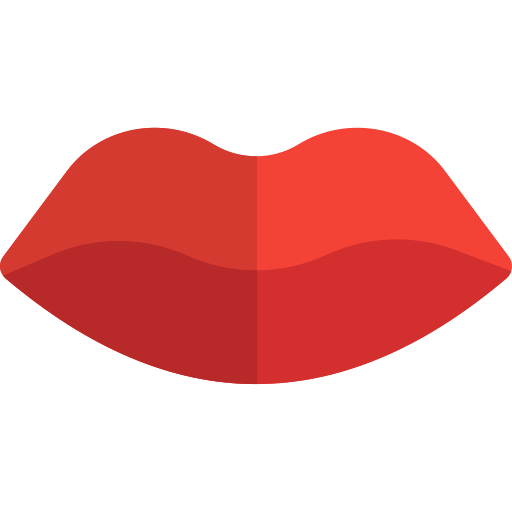 Lips Pixel Perfect Flat icon