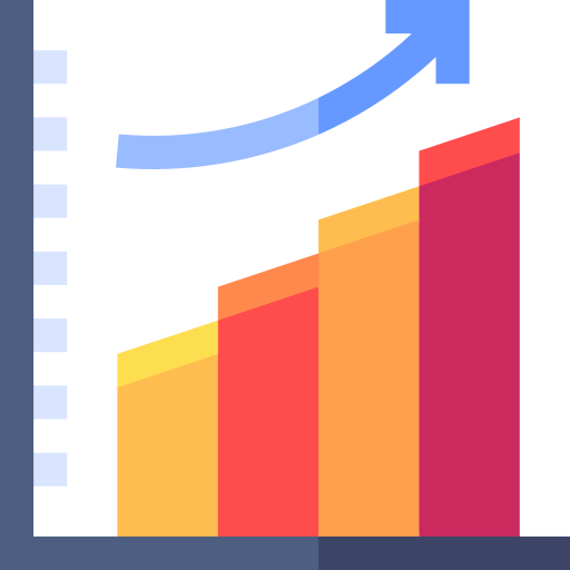 Growth Basic Straight Flat icon