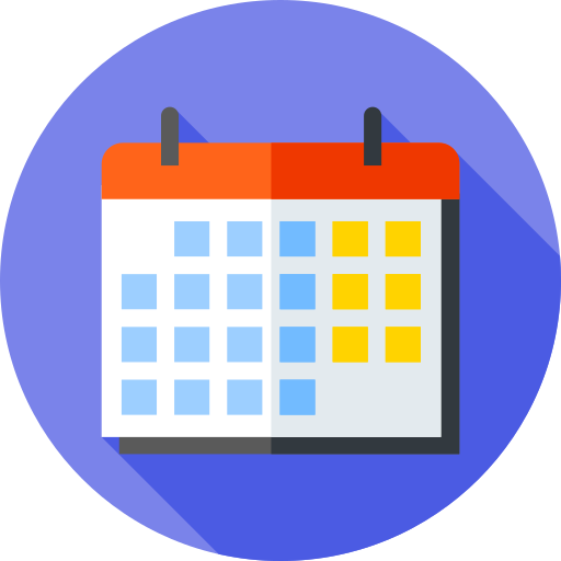 Calendar Flat Circular Flat icon