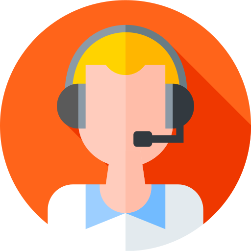 Call center agent Flat Circular Flat icon