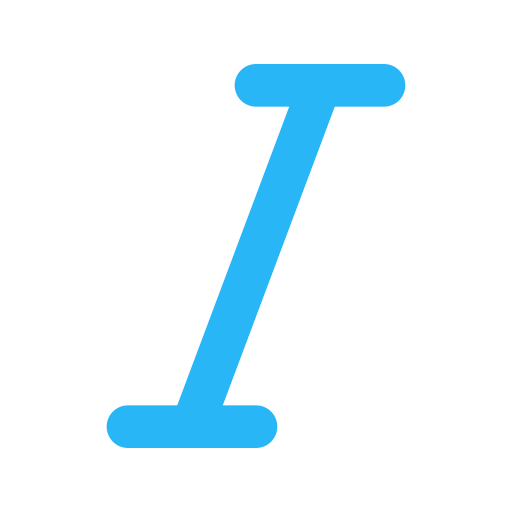 Italic Generic Blue icon