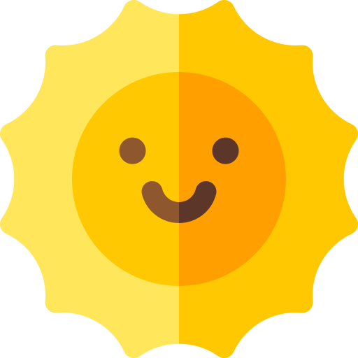 Sun Basic Rounded Flat icon