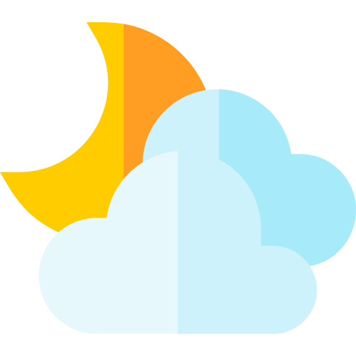 Cloudy Basic Straight Flat icon