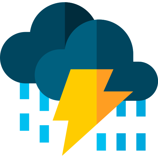 Thunderstorm Basic Straight Flat icon