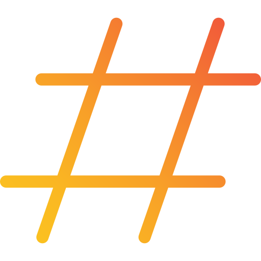 Hastag Generic Gradient icon