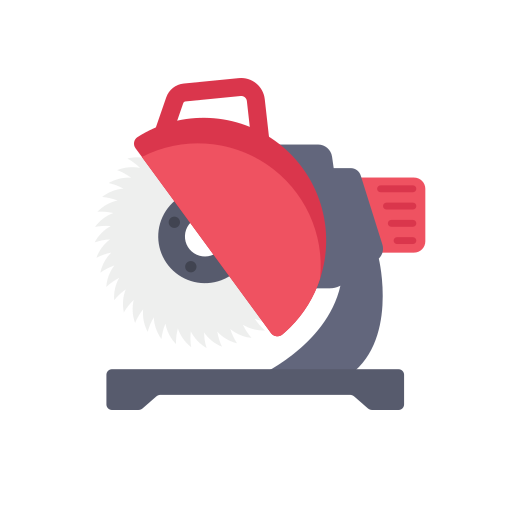 Circular saw Dinosoft Flat icon