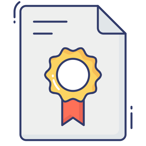 Certificate free icon