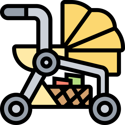 carrito de bebé icono gratis