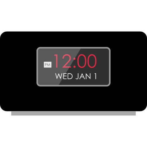 reloj despertador digital icono gratis