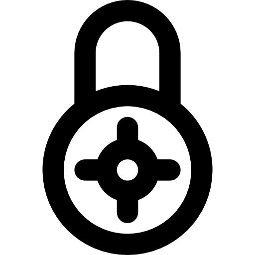 Lock Basic Black Outline icon