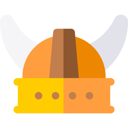 Viking helmet Basic Rounded Flat icon