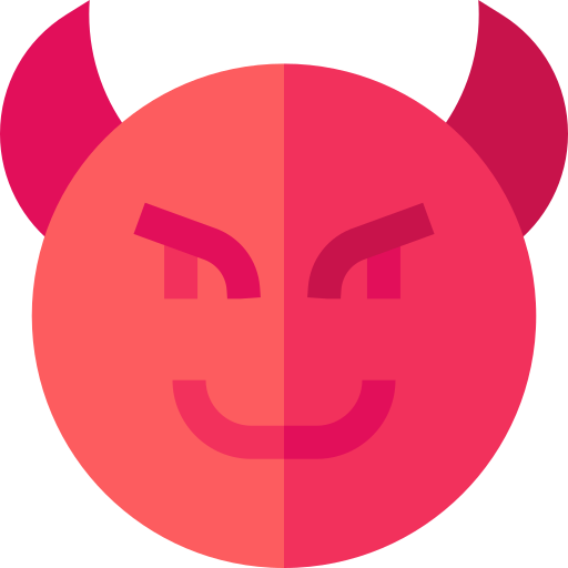 Devil Basic Straight Flat icon