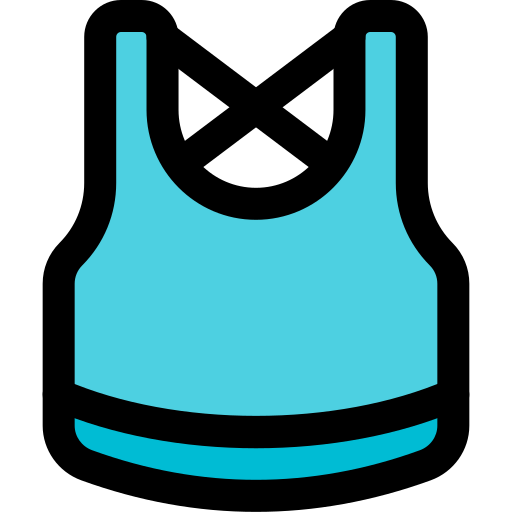 Sport bra Pixel Perfect Lineal Color icon