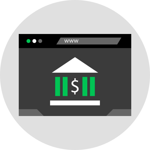 acesso a operações bancárias via internet grátis ícone acesso a operações bancárias via internet grátis ícone