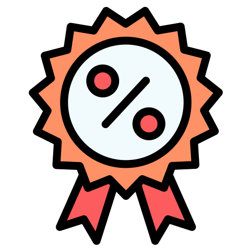 Discount badge Generic Outline Color icon