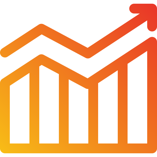 Growth graph Generic Gradient icon