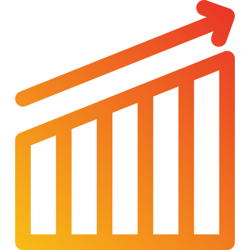 Growth graph Generic Gradient icon