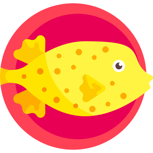 boxfish amarelo grátis ícone