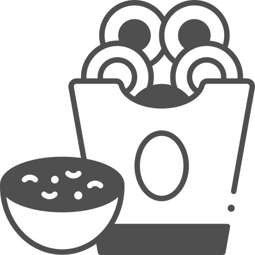 aros de cebolla icono gratis