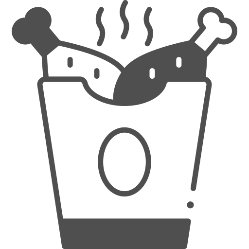 pollo frito icono gratis