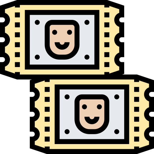 entradas de cine icono gratis