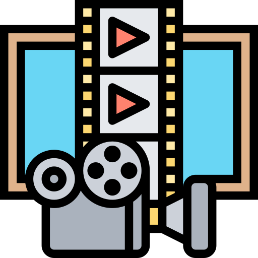 Movie reel Meticulous Lineal Color icon