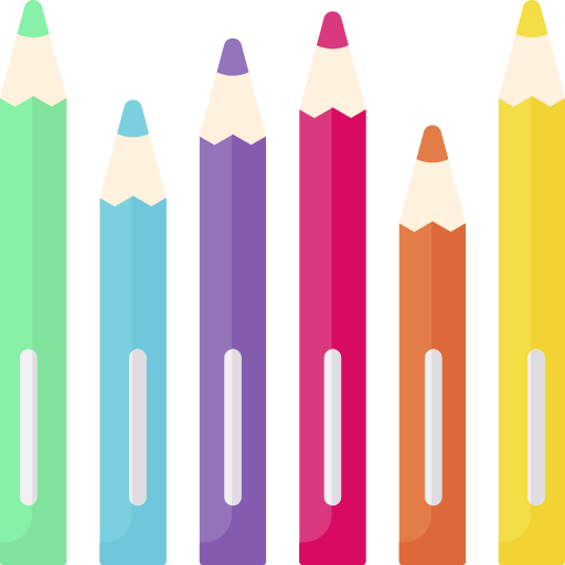 lápices de colores icono gratis