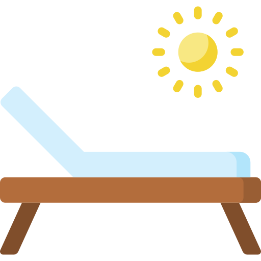 cama solar icono gratis