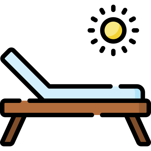 cama solar icono gratis