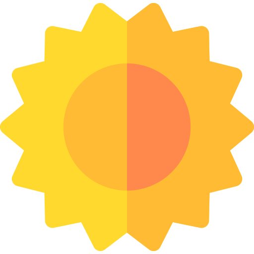 Sun Basic Rounded Flat icon